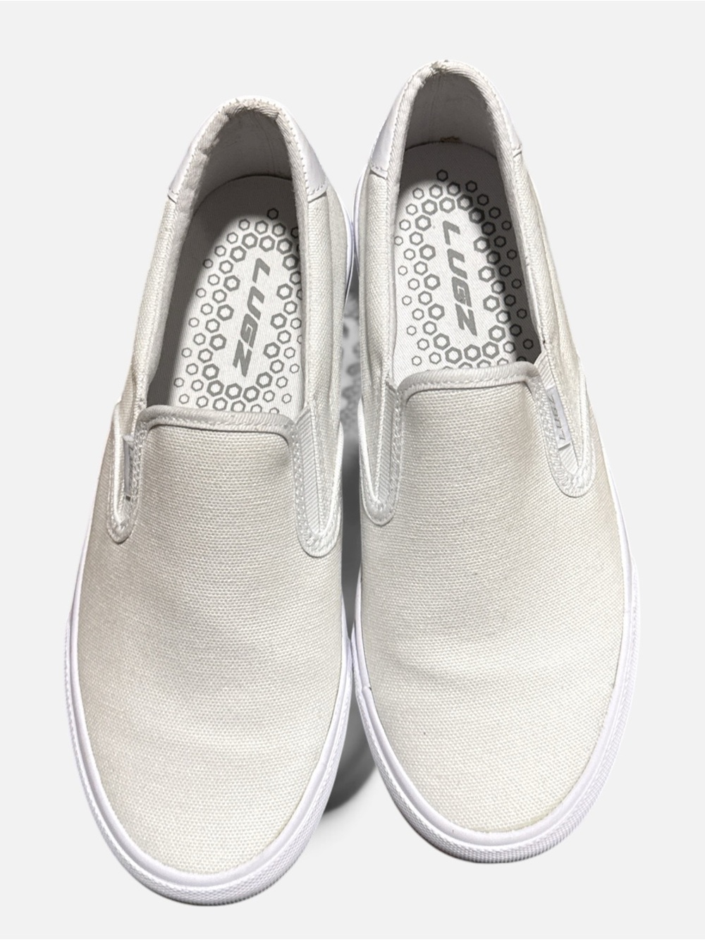 Lugz Women's Slip-On Sneakers in Off-White Canvas